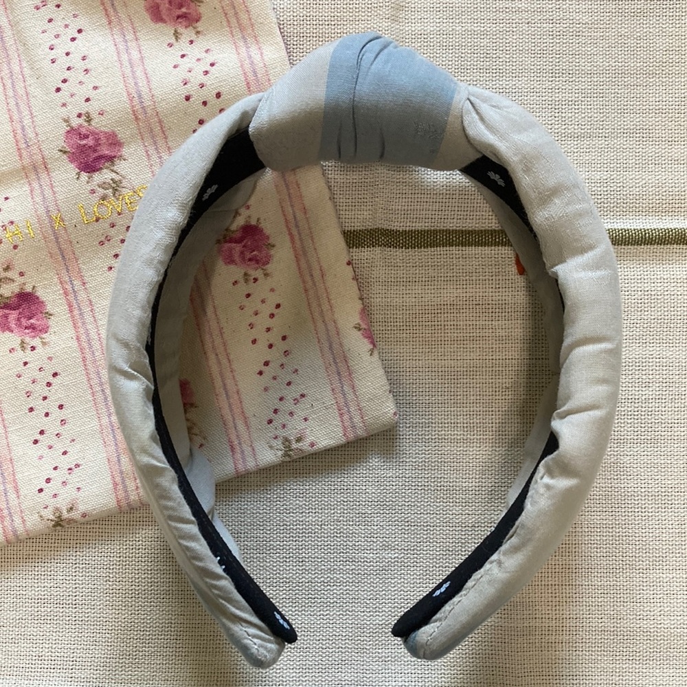 Lele Sadoughi x Love Shack Fancy Faded Denim Headband